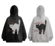 画像5: American Street Cat Print Hoodie　ユニセックス 男女兼用 アメリカン ストリートキャット猫プリントフーディーパーカースウェット (5)