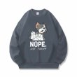 画像4: Nasa Tom & Jerry Only Tom "NOPE.NOT TODAY"  print Sweat Shirt  ユニセックス 男女兼用 ナサ トムとジェリー トム＆ジェリー オンリートム メッセージプリント スウェットシャツ トレーナー  (4)