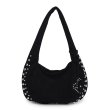 画像2: Studded semicircular leather tote shoulder underarm bag  スタッズ半円型レザートートショルダーアンダーアームバッグ (2)