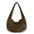 画像3: Studded semicircular leather tote shoulder underarm bag  スタッズ半円型レザートートショルダーアンダーアームバッグ (3)