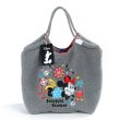 画像1: Disney Mickey Fur Tote Shoulder Crossbody Bag ディズニー  ミッキー 刺繍 ファーモコモコトート フリース ショルダーバッグ (1)