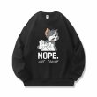 画像2: Nasa Tom & Jerry Only Tom "NOPE.NOT TODAY"  print Sweat Shirt  ユニセックス 男女兼用 ナサ トムとジェリー トム＆ジェリー オンリートム メッセージプリント スウェットシャツ トレーナー  (2)