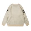 画像4: Rabbit jacquard crew neck sweater knit　男女兼用  ユニセックスラビットウサギジャカードクールネックセータ　ニット (4)