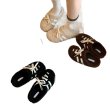 画像6: Thick-soled fur two-line lace-up slipper sandals half slippers　ユニセックスファー厚底2本ラインレースアップスリッパサンダル (6)