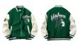 画像2: Graffiti American Warm Stadium Jumper Baseball Jacket blouson  ユニセックス 男女兼用 グラフィティアメリカンウォームコントラストカラーベースボールジャケットスタジャン MA-1 ボンバー ジャケット ブルゾン (2)