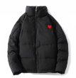 画像1:  Unisex One-point heart down jacket coat　 ユニセックス 男女兼用 防寒 ワンポイントハートダウンジャケット ジャンパー (1)