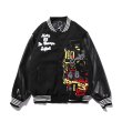 画像2: TRAVIS SCOTT CHAOS LETTERED STADIUM JACKET embroidered patch baseball uniform jacket blouson  ユニセックス 男女兼用カクタス トラヴィス・スコット 刺繍 スタジアムジャンパー スタジャン MA-1 ボンバー ジャケット ブルゾン (2)