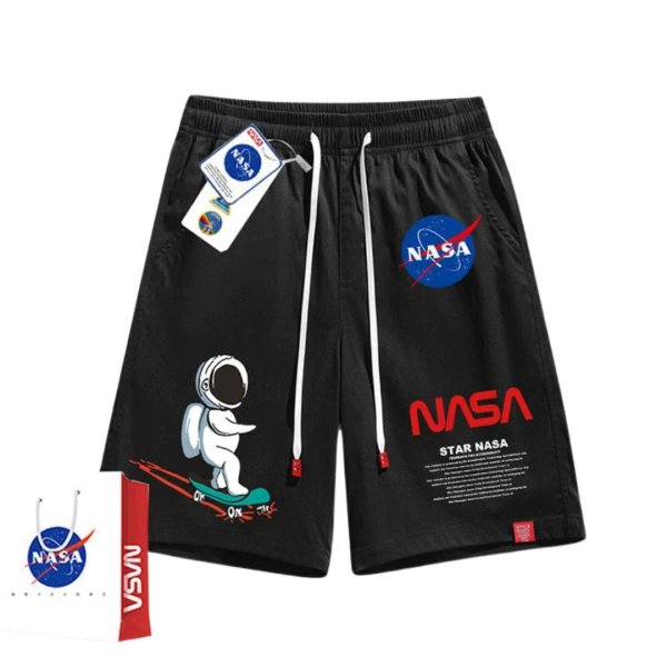 画像1: Nasa x Astronaut skateboard Sweat Half Pants ユニセックス男女兼用ナサ×宇宙飛行士 スウェット ハーフパンツ スケボー ショートパンツ スウェットパンツ  (1)