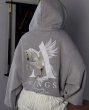 画像3: Unisex Streetback White Horse Print Hooded long sleeve sweatshirt   ホワイトホースプリント長袖フーディパーカースウェット (3)