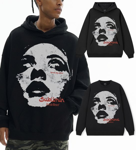 画像1: Unisex Beatiful Girl Print Hoodies & Sweatshirts　 ユニセックス 男女兼用ビーティフルガールプリントアメリカンストリートフーディ＆スウェットフーディパーカー  (1)