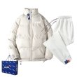 画像7: NASA logo Down jacket + Pants Setup ユニセッ クス男女兼用 シンプル NASA ナサロゴ ダウンジャケット ジャンバー スウェットパンツ セットアップ (7)