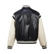 画像3: MADEEXTREME Emblem Leather Stadium Jumper baseball uniform jacket blouson  ユニセックス 男女兼用MADEEXTREME エンブレムレザースタジアムジャンパー スタジャン MA-1 ボンバー ジャケット ブルゾン (3)