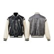 画像5: MADEEXTREME Emblem Leather Stadium Jumper baseball uniform jacket blouson  ユニセックス 男女兼用MADEEXTREME エンブレムレザースタジアムジャンパー スタジャン MA-1 ボンバー ジャケット ブルゾン (5)