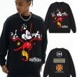 画像1: Unisex Vintage Design Clown Mickey Sweat and Hoodie 男女兼用 ユニセックス ヴィンテージ ピエロ ミッキー 長袖 スウェット トレーナー パーカー (1)