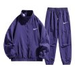 画像2: 25Unisex ‎Not Swoosh logo Nylon Set up Matching Set Jacket + Pant ユニセックス 男女兼用 ノット スウォッシュロゴ マッチングセット ナイロン セットアップ 上下 (2)