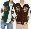 画像5: Jungle Tiger Embroidered Leather Sleeve Stadium Jumper baseball uniform  jacket blouson ユニセックス 男女兼用 ジャングルタイガー刺繍レザースリーブスタジアムジャンパージャケット スタジャン ブルゾン (5)