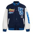 画像1: American retro embroidered letter quilted Stadium Jumper baseball uniform  jacket blouson ユニセックス 男女兼用アメリカンレトロ刺繍文字キルティングベースボールジャケットスタジアムジャンパージャケット スタジャン ブルゾン (1)