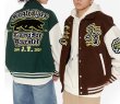 画像6: Jungle Tiger Embroidered Leather Sleeve Stadium Jumper baseball uniform  jacket blouson ユニセックス 男女兼用 ジャングルタイガー刺繍レザースリーブスタジアムジャンパージャケット スタジャン ブルゾン (6)