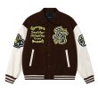 画像3: Jungle Tiger Embroidered Leather Sleeve Stadium Jumper baseball uniform  jacket blouson ユニセックス 男女兼用 ジャングルタイガー刺繍レザースリーブスタジアムジャンパージャケット スタジャン ブルゾン (3)