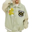 画像7: UNIVERSAL PEACE & Smile embroidery Stadium Jumper baseball uniform  jacket blouson ユニセックス 男女兼用UNIVERSAL PEACE＆スマイル刺繍ベースボールジャケットスタジアムジャンパージャケット スタジャン ブルゾン (7)