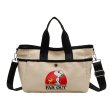 画像2: Snoopy canvas color matching tote shoulder bag Eco Shopping Bag　男女兼用 スヌーピーキャンバスカラーマッチングトートショルダーバッグショッピングエコバッグ　通学　通勤 (2)