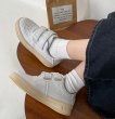 画像4: Women's Leather Smiley Face Velcro Sneakers　 レザースマイリーフェイスベルクロスニーカ　　 (4)