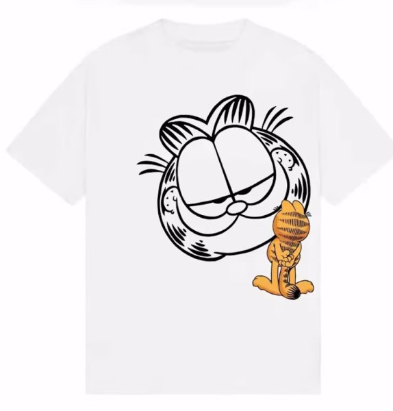 画像1: Unisex Garfield Print short sleeve T-shirt　　男女兼用ユニセックスガーフィールド プリント半袖Tシャツ (1)