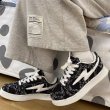 画像7: Fringe cross lace-up sneakers shoes ユニセックス 男女兼用 ツイードフリンジレースアップスニーカー (7)