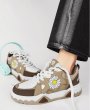 画像7: Big daisy print leather lace-up sneakers shoes ユニセックス 男女兼用ビッグデイジープリントレザー レースアップスニーカー (7)