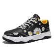 画像1: Daisy print leather lace-up sneakers shoes ユニセックス 男女兼用デイジープリントレザー レースアップスニーカー (1)