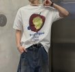 画像6: Unisex Half-eaten Apple Print short sleeve T-shirt　　男女兼用ユニセックス かじりかけバイトプリント半袖Tシャツ (6)