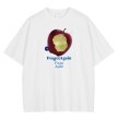 画像2: Unisex Half-eaten Apple Print short sleeve T-shirt　　男女兼用ユニセックス かじりかけバイトプリント半袖Tシャツ (2)