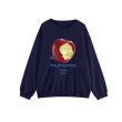 画像4: Unisex half-eaten apple print sweatshirt　男女兼用 ユニセックスかじりかけアップルプリントスウェット (4)