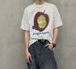 画像4: Unisex Half-eaten Apple Print short sleeve T-shirt　　男女兼用ユニセックス かじりかけバイトプリント半袖Tシャツ (4)