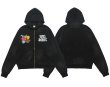 画像2: Unisex LawFoo American Street Wash Print Double Zip Hoodie 　ユニセックス男女兼用LawFoo アメリカンストリートウォッシュプリントダブルジップ フーディ スウェット   (2)