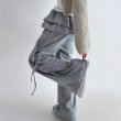 画像9: Wide leg sweatpants with frill ribbon skirt hiphop dance pants trousers 　フリルリボンスカート付きワイドレッグスエットパンツ (9)