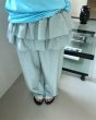 画像6: Wide leg casual pants with checkered draped frill short skirt trousers 　チェックフリルギャザースカート付きワイドレッグパンツ (6)