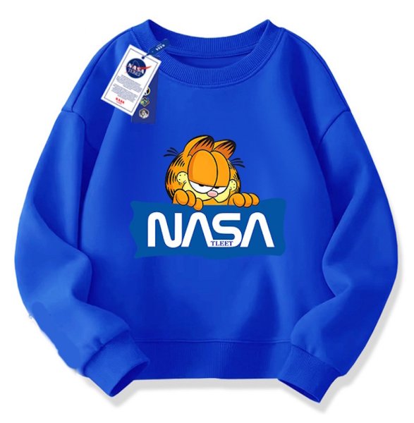 画像1: Unisex NASA x Garfield print sweatshirt　男女兼用 ユニセックスNASAナサ×ガーフィールドプリントスウェット (1)