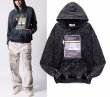 画像2: Unisex  Washed Smoking Baby Print Hoodie　 ユセックス男女兼用ウォッシュ スモーキングベビーフーディ スウェット   (2)