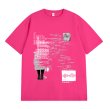 画像10: Unisex Creative Line Illusion Letter Short Sleeve T-Shirt　　男女兼用ユニセックス イルージョンレタープリント半袖Tシャツ (10)