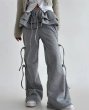 画像11: Wide leg sweatpants with frill ribbon skirt hiphop dance pants trousers 　フリルリボンスカート付きワイドレッグスエットパンツ (11)