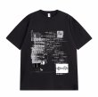 画像18: Unisex Creative Line Illusion Letter Short Sleeve T-Shirt　　男女兼用ユニセックス イルージョンレタープリント半袖Tシャツ (18)