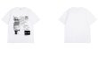 画像11: Unisex Creative Line Illusion Letter Short Sleeve T-Shirt　　男女兼用ユニセックス イルージョンレタープリント半袖Tシャツ (11)