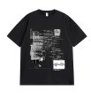 画像2: Unisex Creative Line Illusion Letter Short Sleeve T-Shirt　　男女兼用ユニセックス イルージョンレタープリント半袖Tシャツ (2)