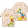 画像4: Unisex Skateboarding Bart Simpson short sleeve T-shirt 　　男女兼用ユニセックススケボーバートシンプソンプリント半袖Tシャツ (4)