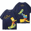 画像5: Unisex Skateboarding Bart Simpson short sleeve T-shirt 　　男女兼用ユニセックススケボーバートシンプソンプリント半袖Tシャツ (5)