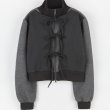 画像3: Lace-up ribbon zip-up jacket sweat  　レースアップリボンジップアップジャケットスウェット (3)