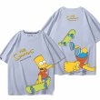 画像3: Unisex Skateboarding Bart Simpson short sleeve T-shirt 　　男女兼用ユニセックススケボーバートシンプソンプリント半袖Tシャツ (3)