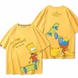 画像7: Unisex Skateboarding Bart Simpson short sleeve T-shirt 　　男女兼用ユニセックススケボーバートシンプソンプリント半袖Tシャツ (7)