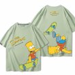 画像6: Unisex Skateboarding Bart Simpson short sleeve T-shirt 　　男女兼用ユニセックススケボーバートシンプソンプリント半袖Tシャツ (6)